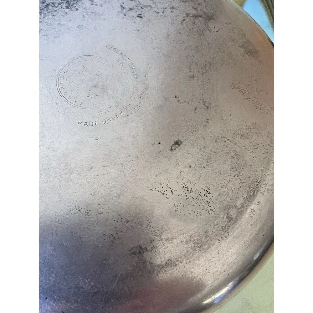 Vintage Revere Ware Copper Bottom Steel 12